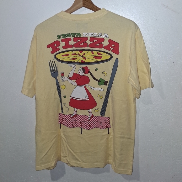 NWT ANTHRO' DAMSON MADDER Pizza Party Boyfriend Tee - Picture 5 of 8